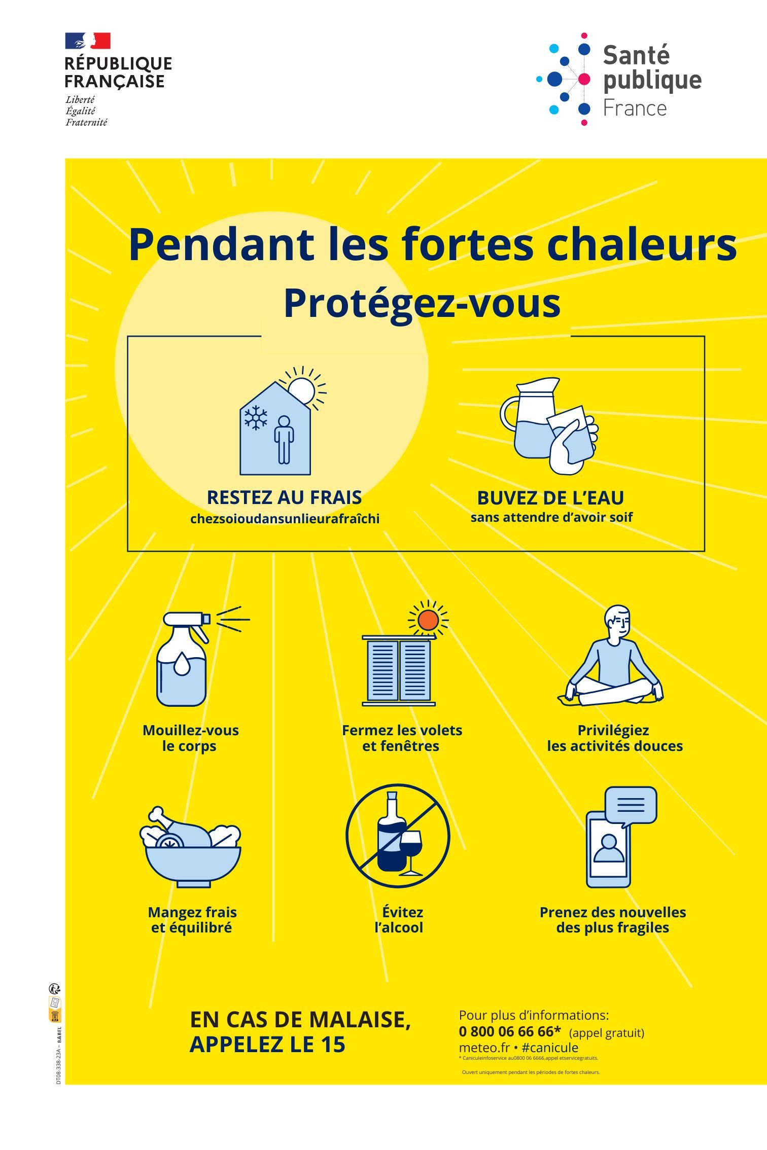Infographie pour se protéger pendant les fortes chaleurs